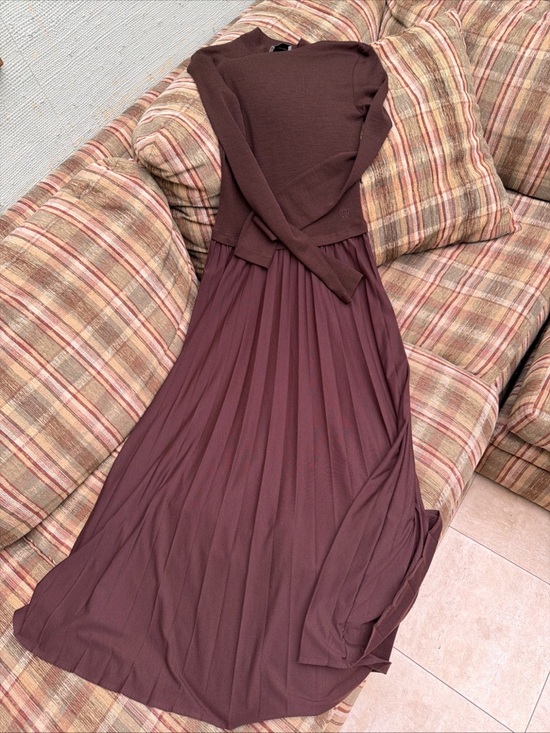 Claudie Pierlot Dresses & Skirts - Brown Pleated Maxi Dress - Classic Women’s Dress
